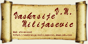 Vaskrsije Milijašević vizit kartica